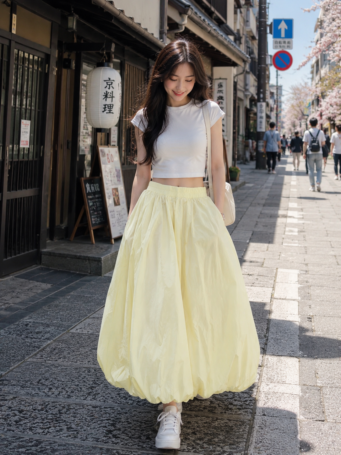 soft blush midi skirt