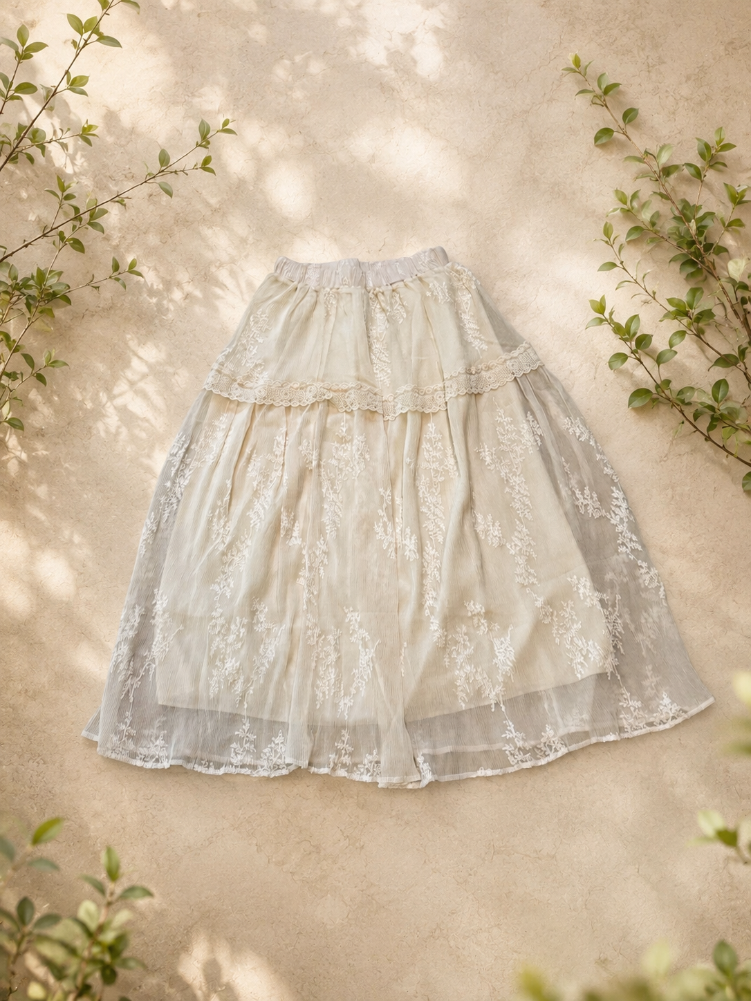 Ivory Blossom Lace Set