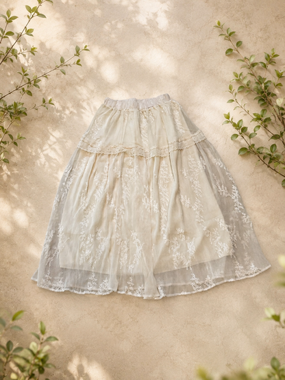 Ivory Blossom Lace Set
