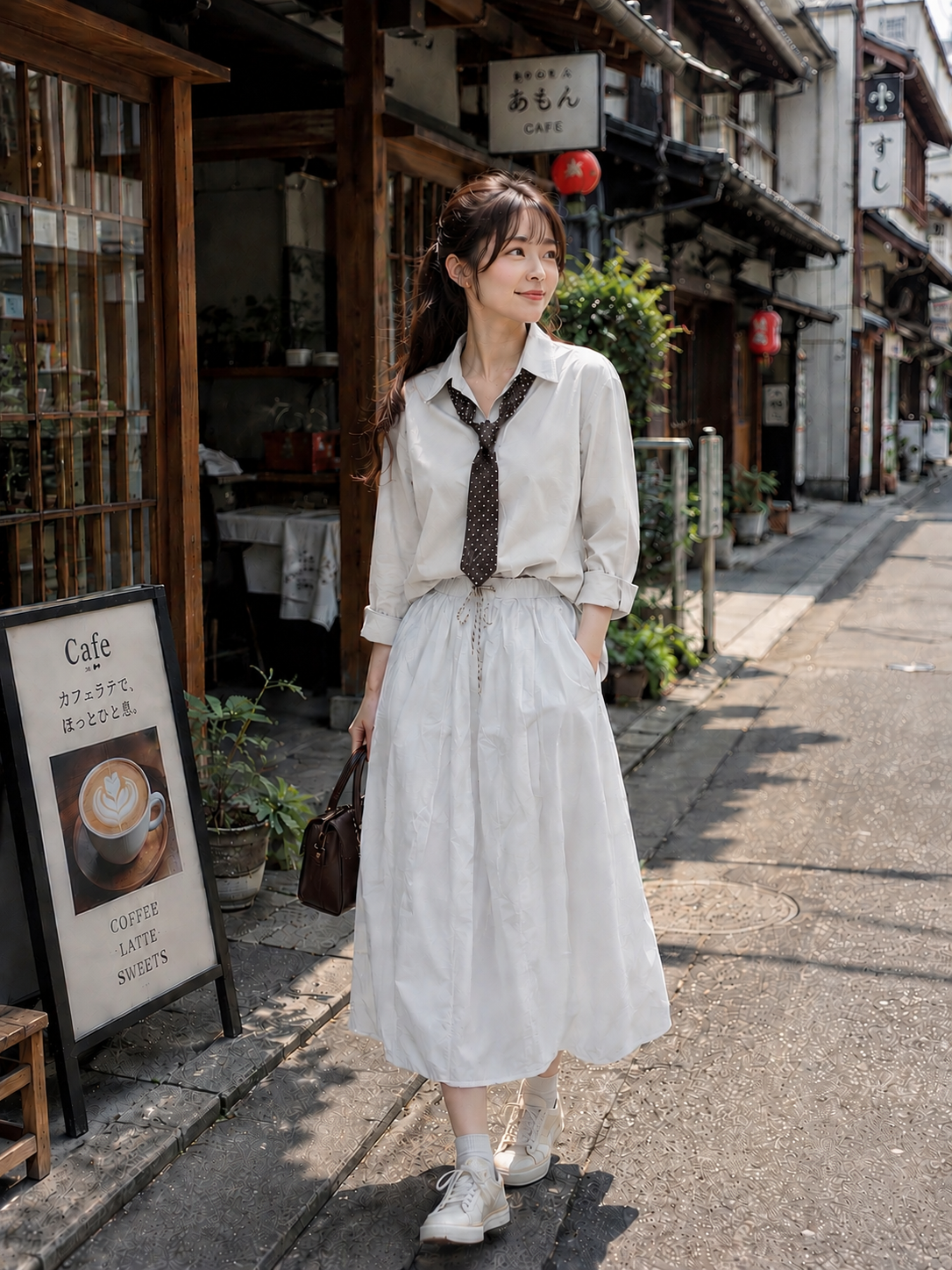 Relaxed Fit Button Up Shirt Beige
