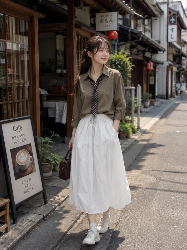 Relaxed Fit Button Up Shirt Olive Green