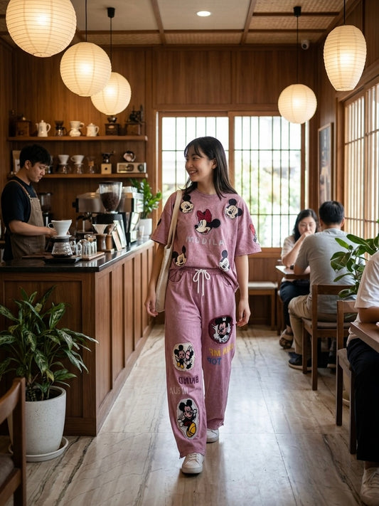 Mickey & Minnie Co-Ord Set Pink