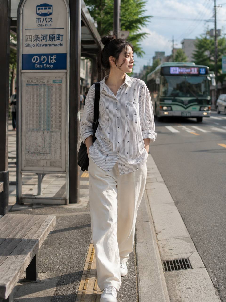 Loose-fit long-sleeve shirt